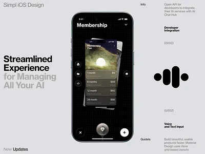 iOS app AI generation ai data design dev developing interface ios mobile news os product slide