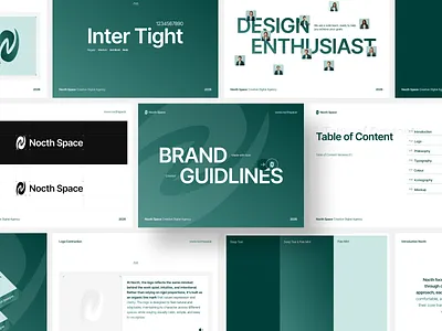 Nocth Space - Brand Guidlines agency brand brand guidlines branding clean cool dashboard design illustration landingpage space studio studioagency ui uiux ux