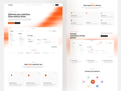 Caleo - SaaS Technology Website Design banking website design digital banking financial technology fintech saas fintech site design landing page onixtheme saas saas landing page saas website startup company ui web design website design