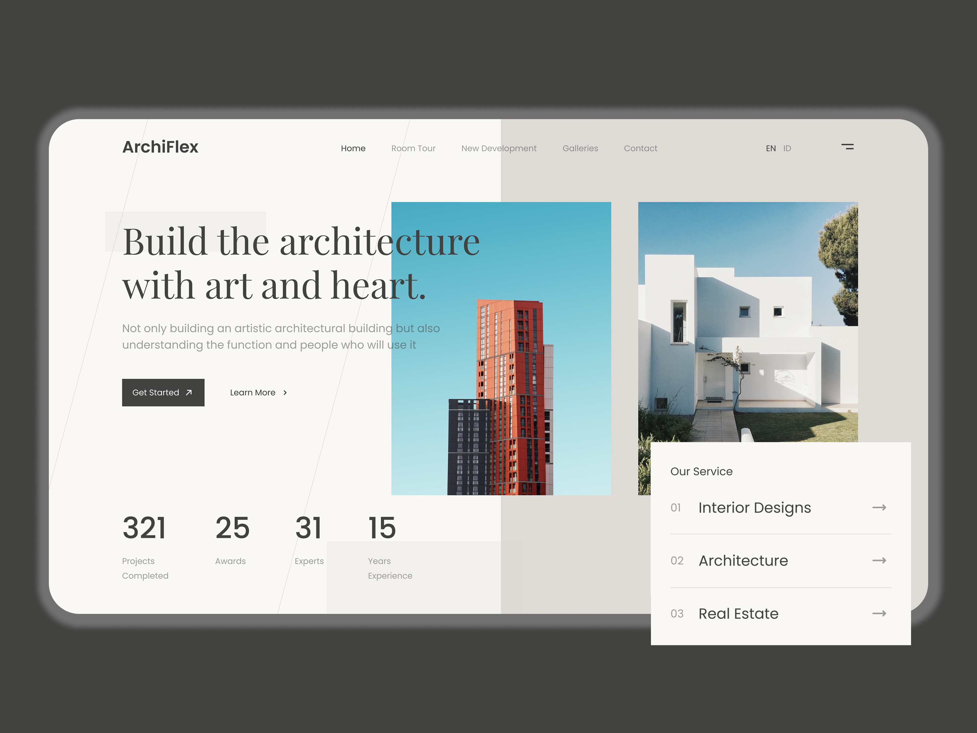 Architecture & Interior UI — Creative Structures architecturelandingpage architecturewebsite creativestudio creativeui digitalexperience editorialdesign figmadesign interiordesignui landingpagedesign minimalui modernarchitecture portfoliowebsite productdesign realestatewebsite saasdesign uidesign uiuxdesign uxdesign webdesign webui