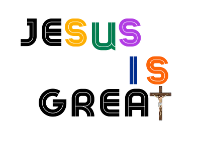 Jesus is Great branding graphic design