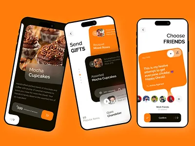 Gift Sending Mobile App UI — Thoughtful Moments, Delivered creativeui digitalexperience ecommerceapp festivalapp figmadesign giftapp giftdeliveryapp iosappdesign lifestyleapp mobileappdesign mobilegiftingui mobileuidesign modernui productdesign saasdesign socialcommerce uidesign uiuxdesign userinterface uxdesign
