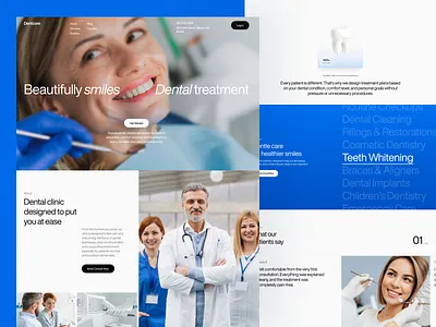 Dentcore - Dental Clinic Website Solution appointment booking dental app dental clinic dental health dentist design healthcare landing page medical website design onixtheme saas website ui web design website design