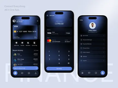 Digital Wallet & Banking App UI app design banking app dark ui digital wallet finance app fintech fintech design mobile mobile app mobile app design mobile banking money app payment app product design ui ui design uibulbul uiux uiux design ux