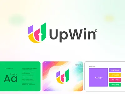 UpWin - Modern Arrow Logo Design app icon logo arrow logo brand guidelines brand identity branding creative logo design fintech logo letter u logo logo design logo designer logos modern logo saas logo simple logo tech logo unique logo vector visual identity