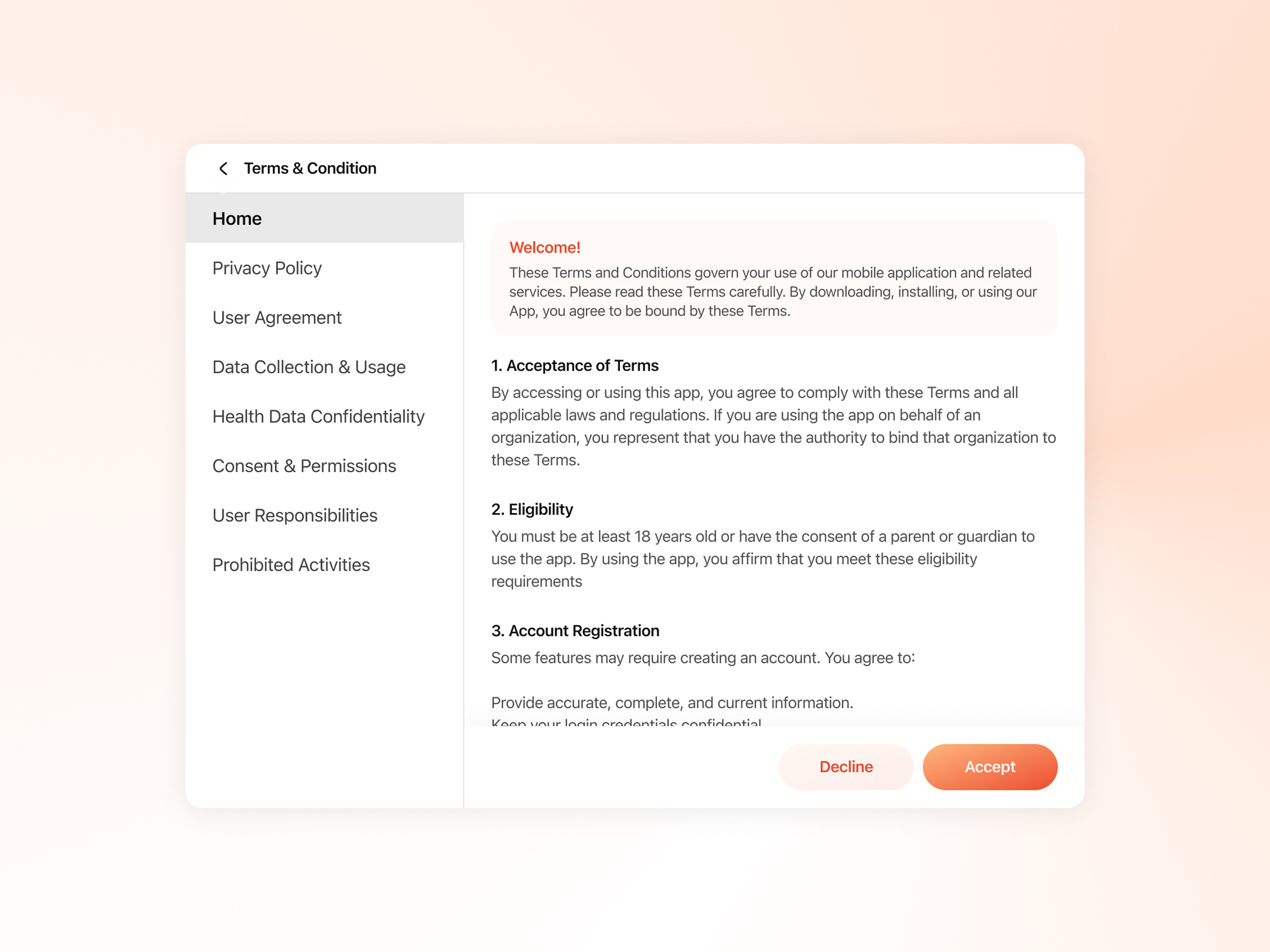 Terms and Conditions - Desktop design desktop modals saas terms condition terms and condition tnc ui uiux web design