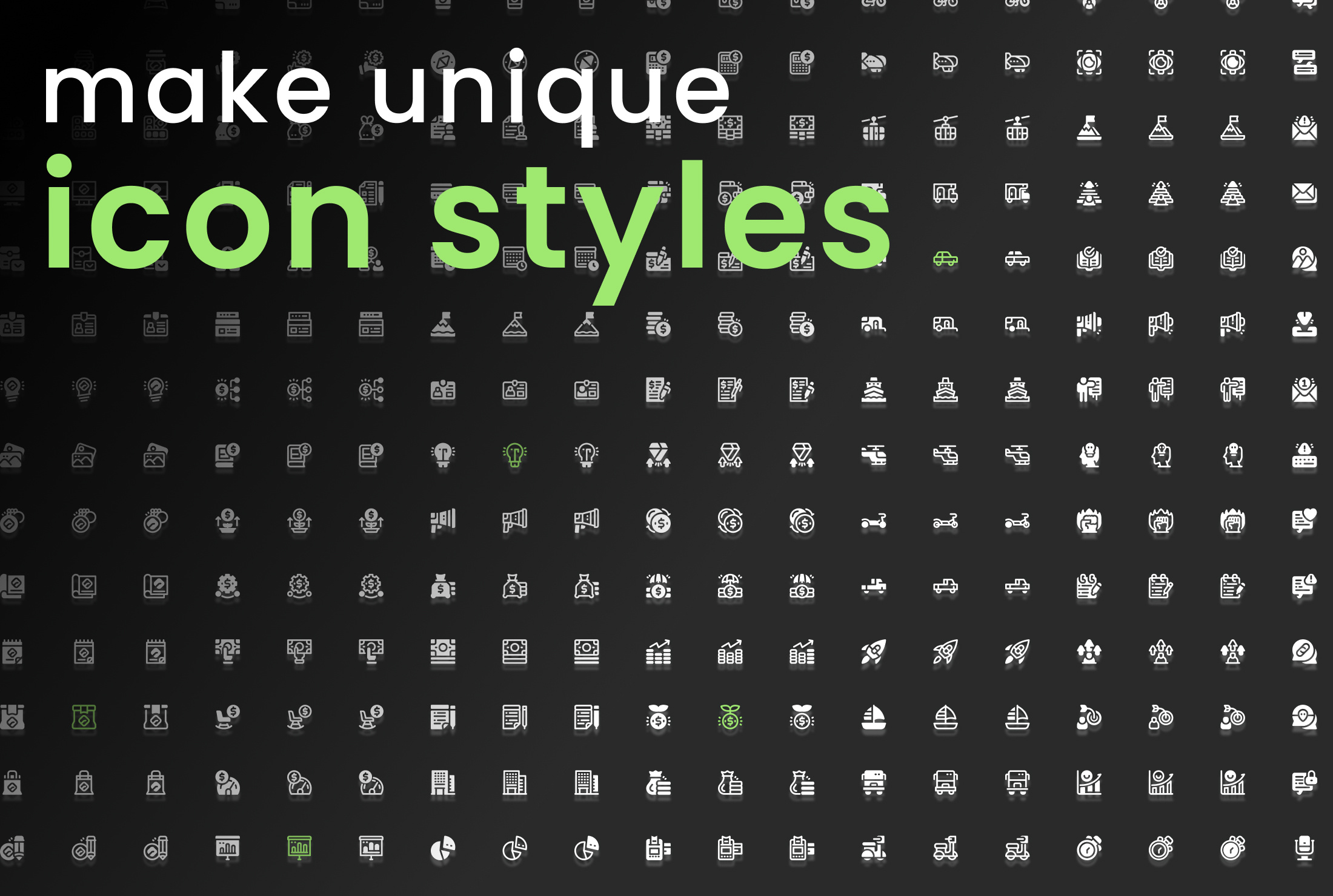 Example of Make Unique Icon Sets In Any Style