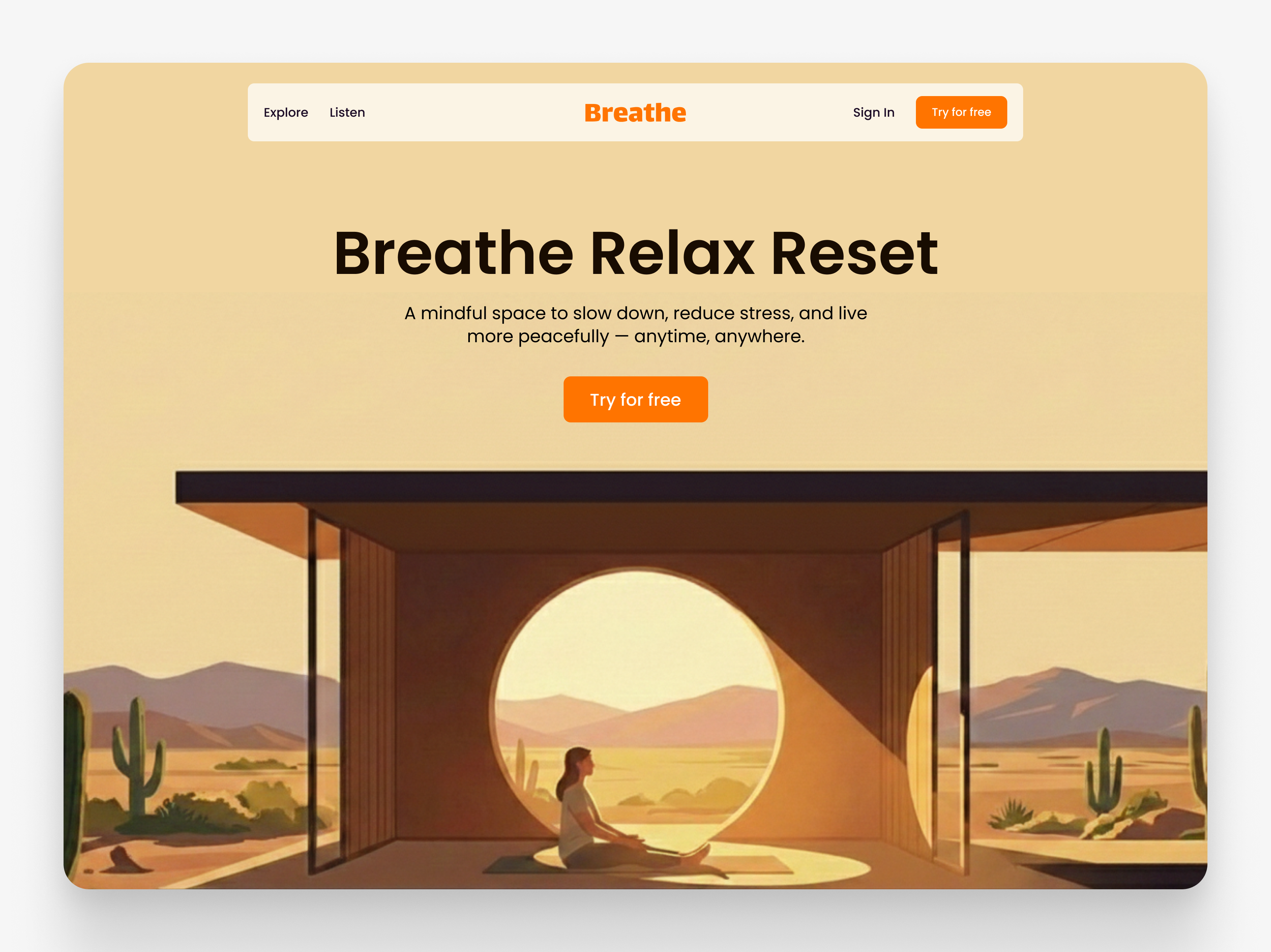Landing page - Hero Section calm hero section landing page ui uxui website website design