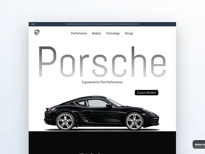 Porsche-inspired luxury automotive landing page concept. hero page landing page porsche ui ui desgin uidesgin uiux ux desgin uxdesgin
