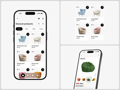 E-commerce Mobile App Design app design concept design e commerce design ecommerce ecommerce app furniture app furniture store marketplace mobile app mobile app design mobile ui online shopping