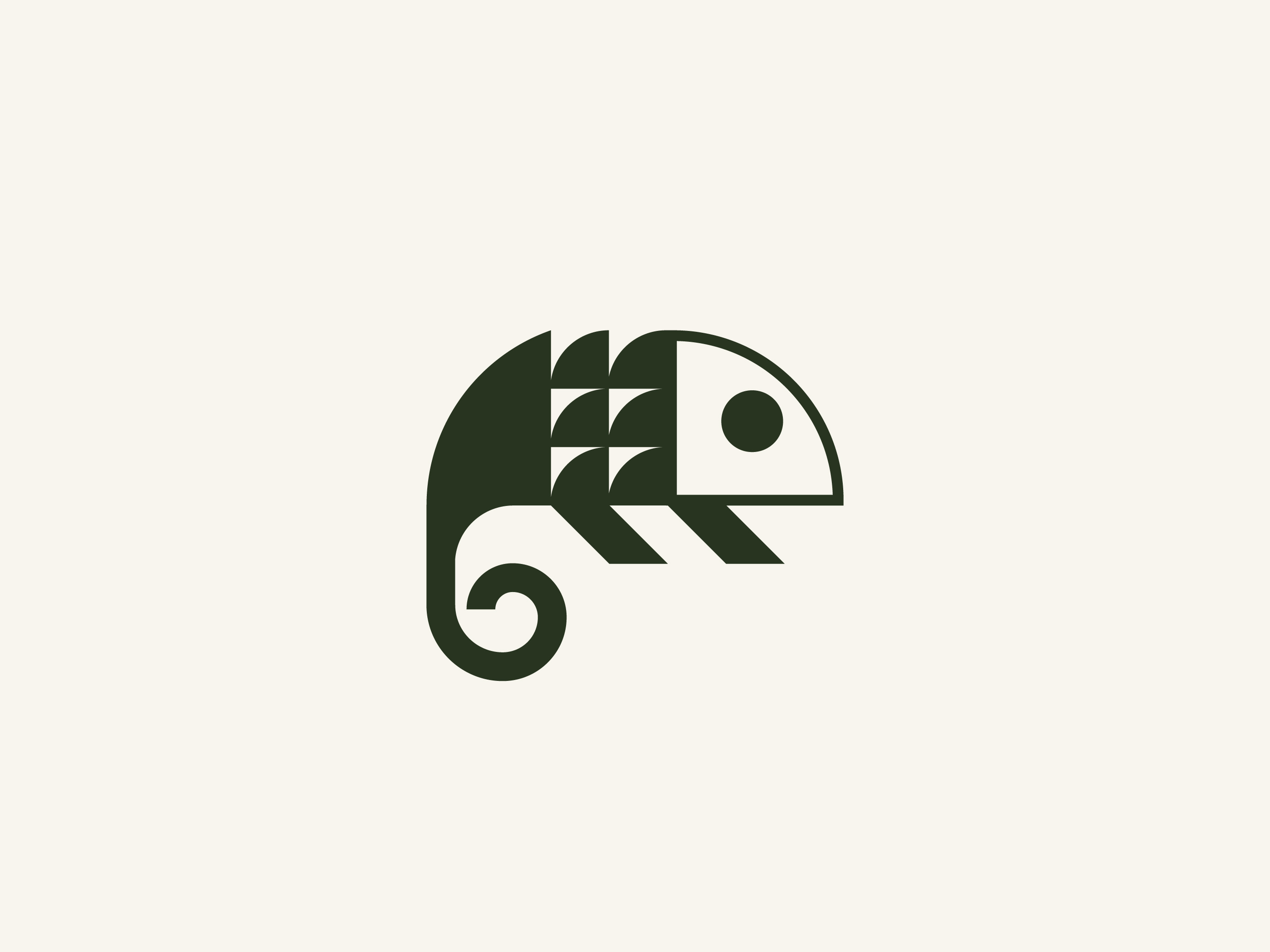 Chameleon animal logo brand branding design geometric animal graphic design logo logodesign logomark logos