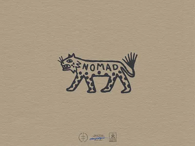 Nomad Pictorial Mark animal brand design brand identity branding branding design cat fun hand drawn handdrawn identity design illustration logo logo design mascot minimal playful retro simple vintage visual identity