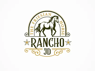 RANCHO JD Vintage Equestrion Logo 3d animation branding design graphic design illustration logo motion graphics ui vector