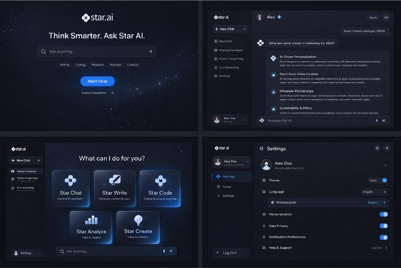 Star Ai, Ai website, Ai website design ai company web design ai intelligent company ai logo ai web design productdesign star ai logo star ai website design startupdesign ui design ux design uxdesign