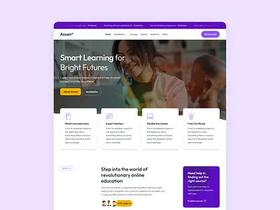 Assan Theme - New Online school demo is coming courses education education template education ui online courses ui online school school ui