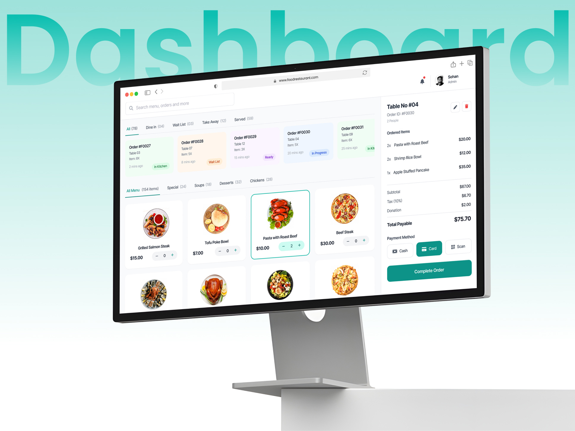 Restaurant POS System Dashboard admin dashboard clean ui dashboard food order syste minimal dashboard modern ui order management payment system pos pos dashboard product design restaurant dashboard restaurant management restaurant pos system restaurant software saas dashboard sales dashboard software design ui web app