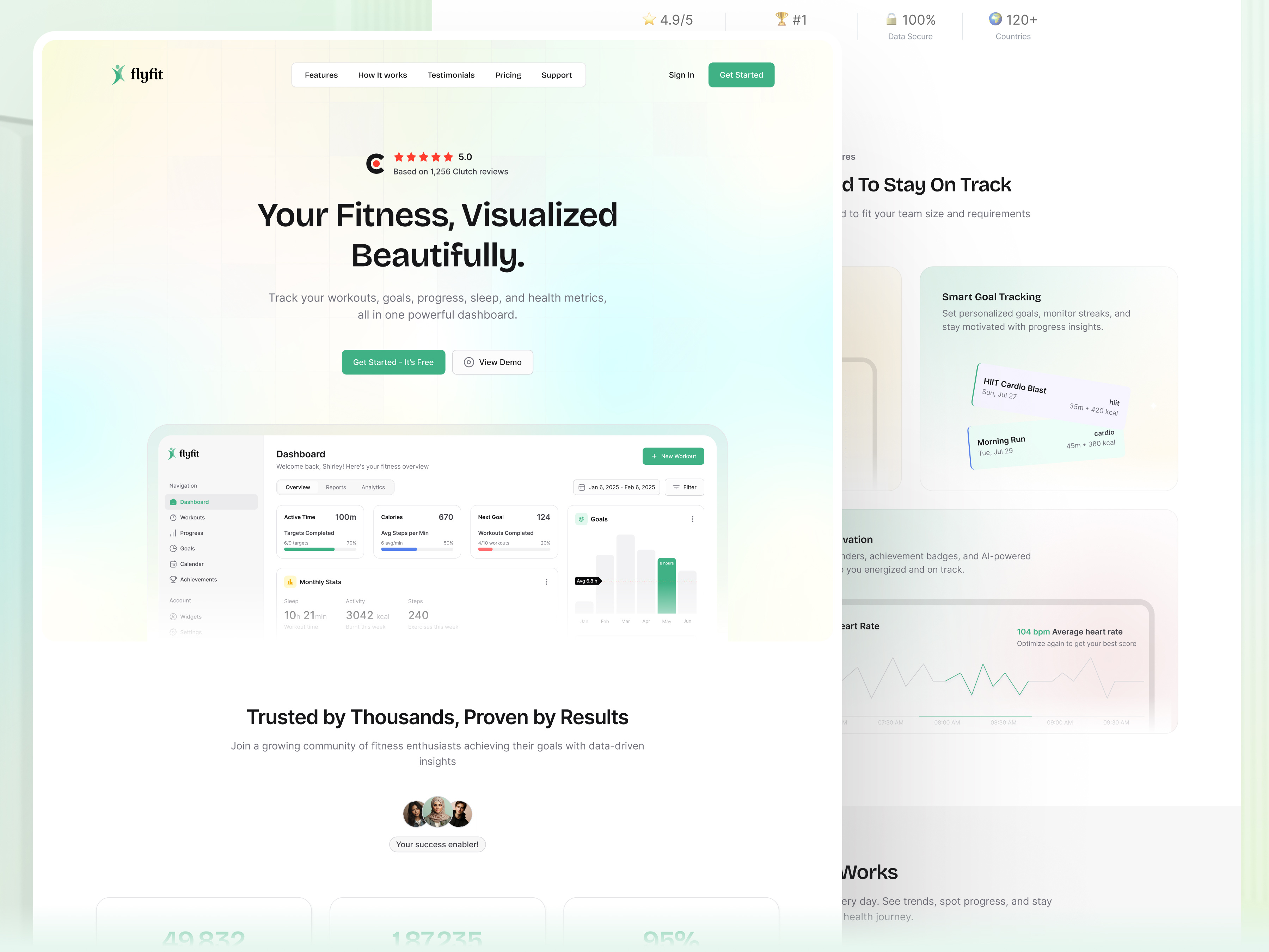Example of Website UI Design Concept (5 Subpages) 