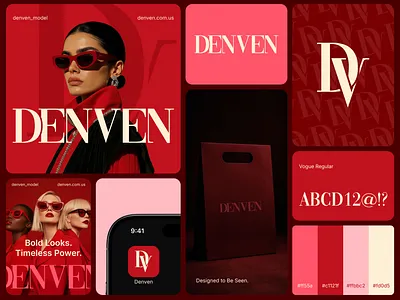 DENVEN — Modern Luxury Fashion Brand art direction bold design branding creative direction editorial design fashion fashion poster graphic design high fashion logo luxury minimal design modern design poster design premium brand typography visual identity