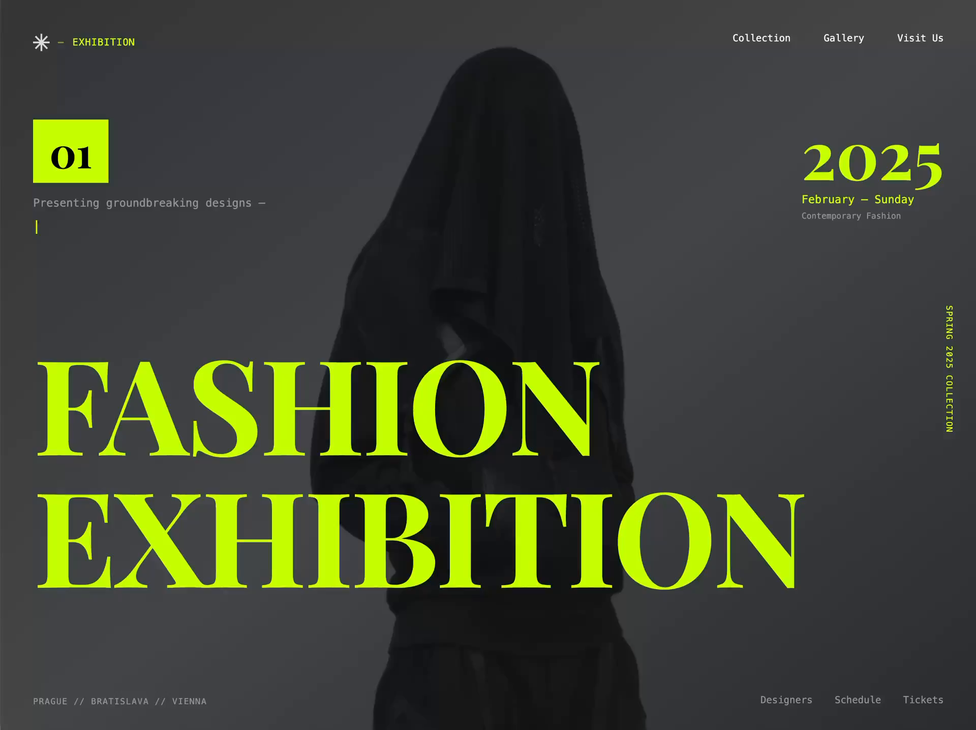 Fashion Exhibition Landing Page. Designed. Built. Launched.