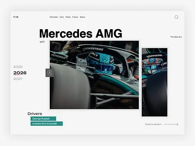 Mercedes | Hero UI branding concept daily ui design diseño uxui hero ui illustration logo music ui user profile ux