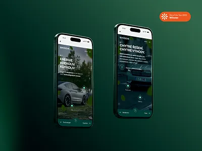Skoda e-mobility 3d animation app design graphic design inspiration minimal motion graphics ui ux web