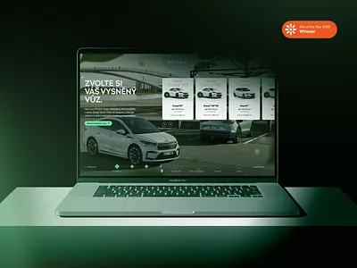 Skoda e-mobility 3d animation app automotive design minimalistic ui ux web webdesign