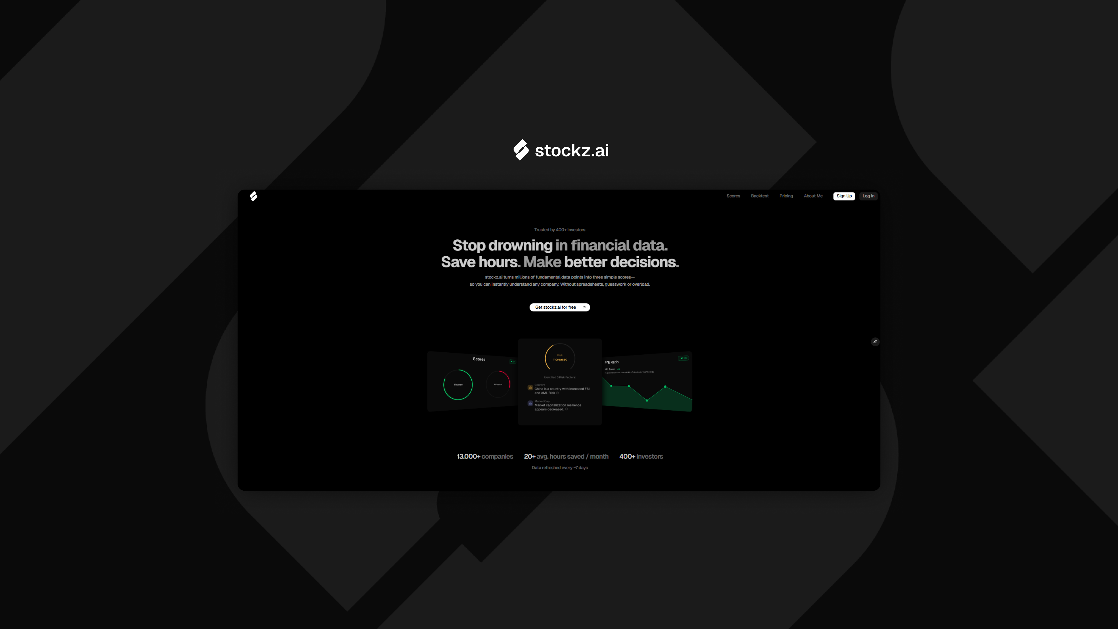 stockz.ai - FinTech SaaS UI/UX Design + Development data design fintech saas fintech ui green ui onboarding flow react saas ui social sign in stock dashboard ui ui design ux design web design web development