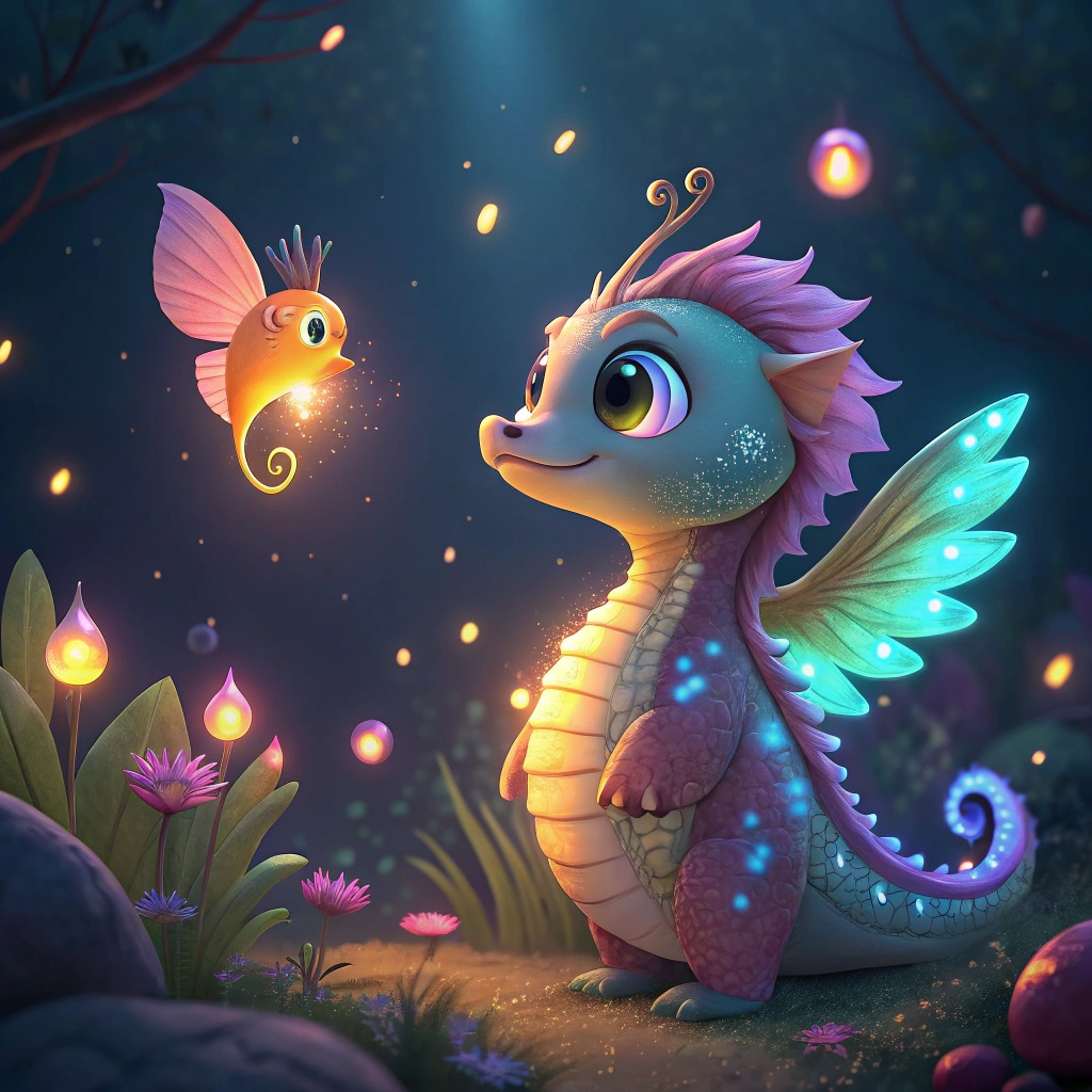 "Whimsical Woodlands" | Dragon & Fish Character Illustration 3d render adobe illustrator art cartoon cartoon character design character design concept art design design inspiration dribbble illustration illustrator