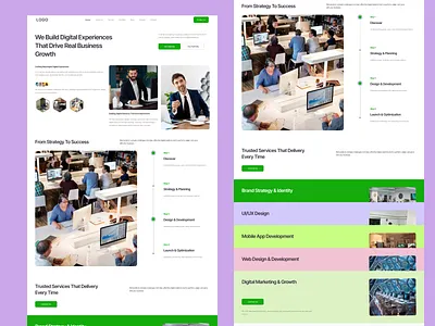 Software Agency Website branding design figma landingpage software agency ui uiux ux webdesign