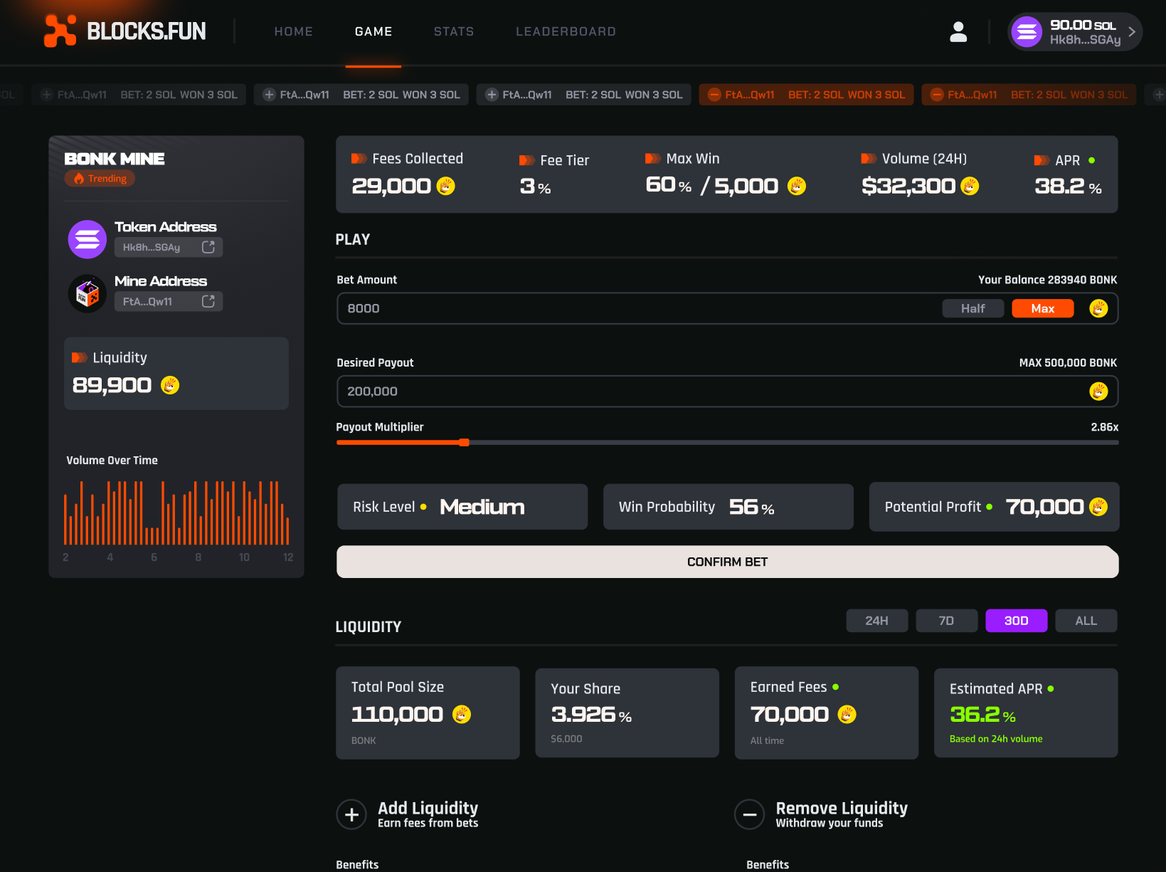 Web3 & Crypto Mini Game Interface blockchain game blockchain gaming platform crypto app ui crypto dashboard crypto game crypto game ui esports platform game dashboard game marketplace game platform ux gaming app gaming dashboard gaming platform on chain game solana games solana platform web game web3 games web3 gaming platform web3 product design