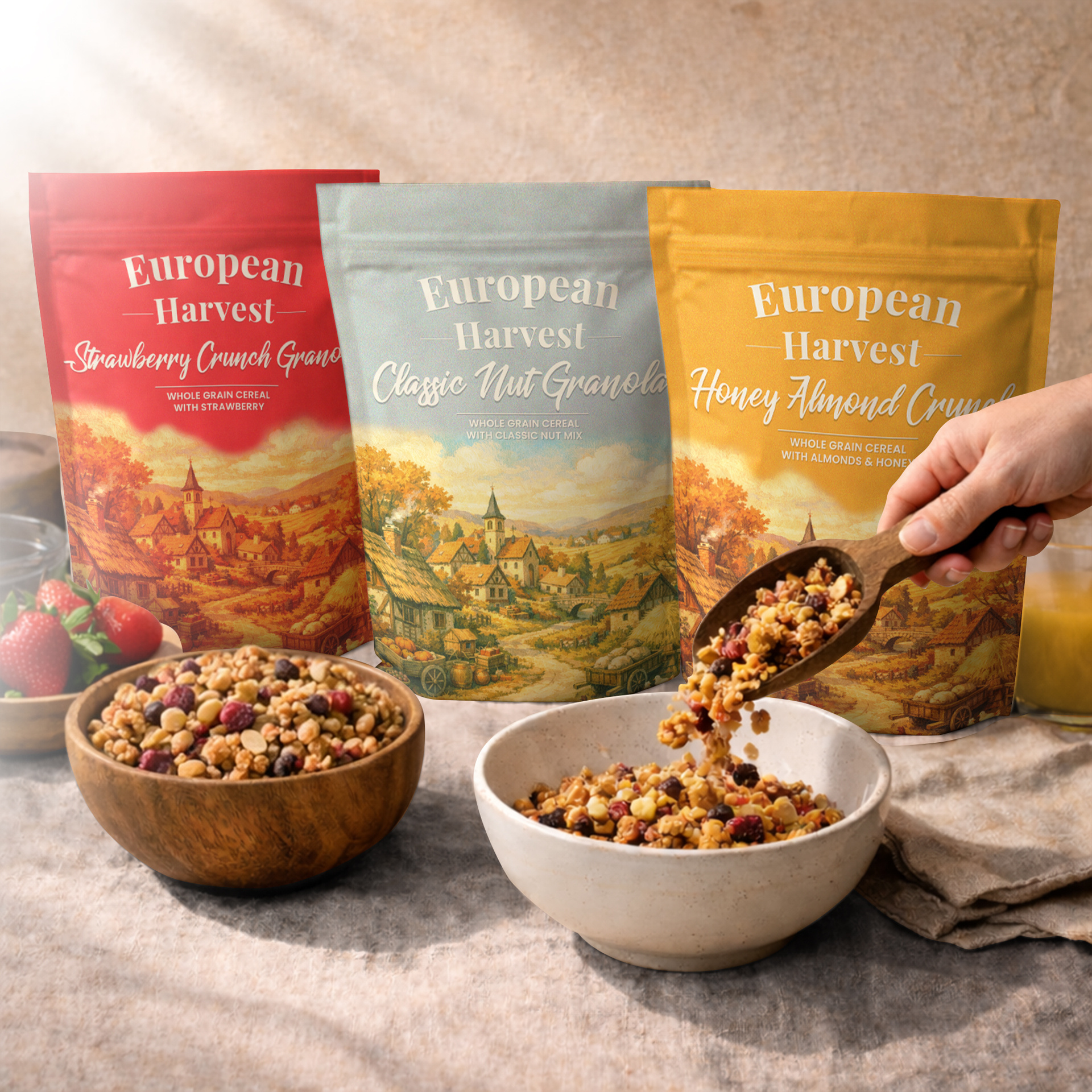 Granola Pouch Packaging Design - Cereal Packaging attractive pouch food packaging granola granola label granola label design granola packaging granola packaging design granola pouch granola pouch design label label design packaging packaging design pouch pouch design pouch label pouch label design pouch packaging pouch packaging design product label