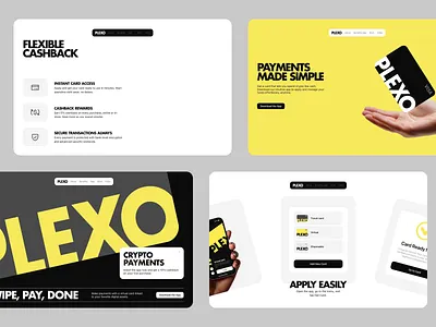 Plexo website app presentation banking app card design clean ui crypto payments crypto wallet dark ui dribbble shot financial app fintech landing page mobile app payment app product design startup ui ux virtual card web3