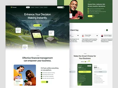 Finance Management Landing Page bank landing page bank website banking websiste digital banking finance landing page fintech landing page landing page ui online bank online banking saas visual design web design website design
