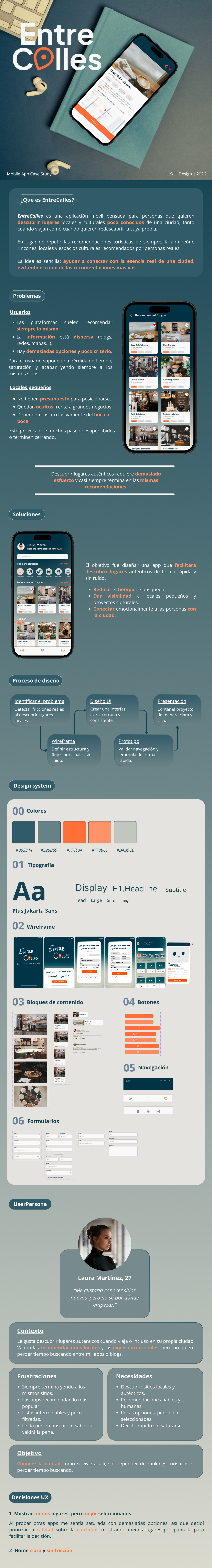 Example of EntreCalles — UX/UI Case Study