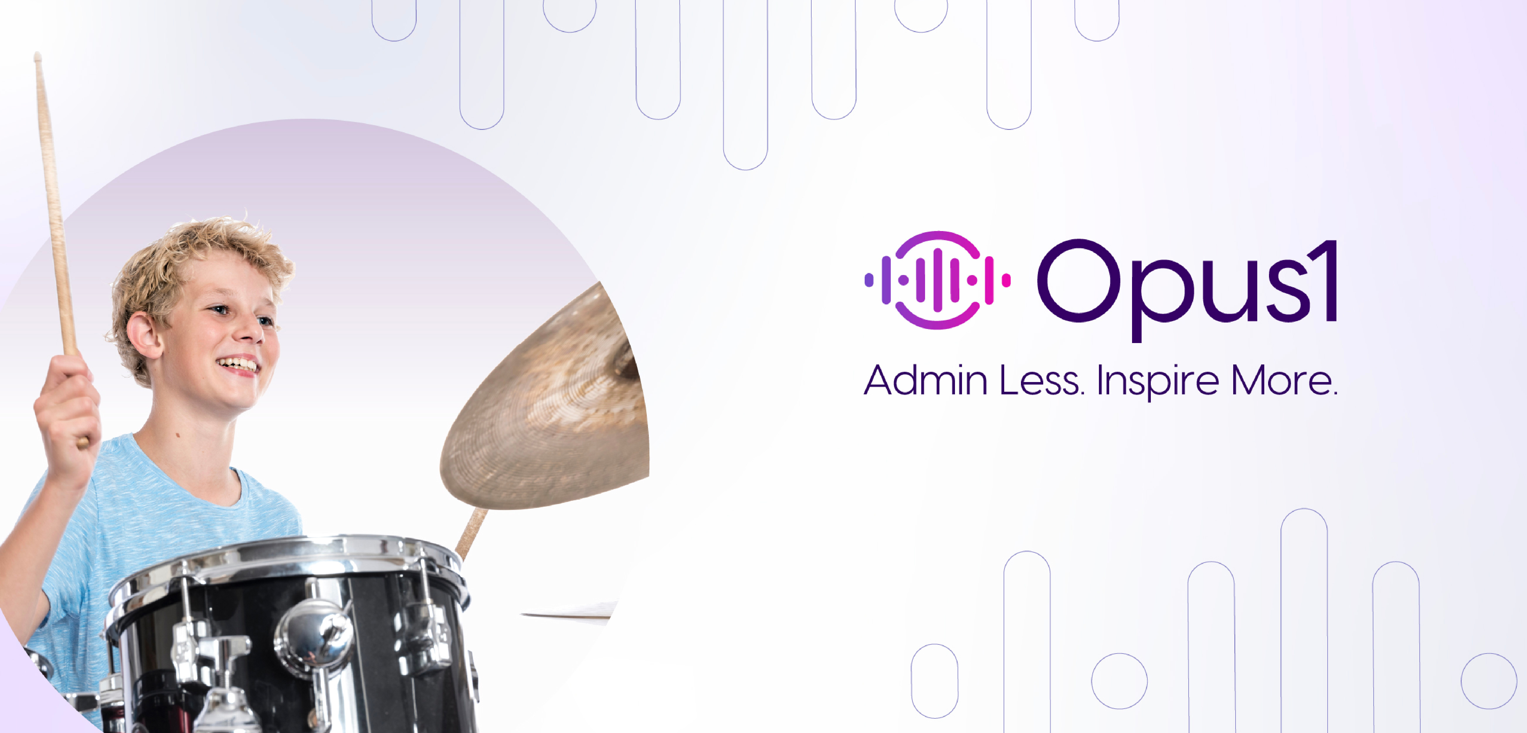 Opus1 logo design branding design logo music school pink purple typography