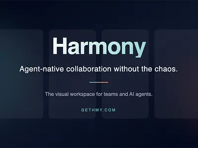 Harmony - Banner ai agents autonomous agents claude codex cursor gpt kanban kollaborationstool mcp model context protocol produktivität projektmanagement saas task management team kollaboration visual workspace windsurf workflow automatisierung