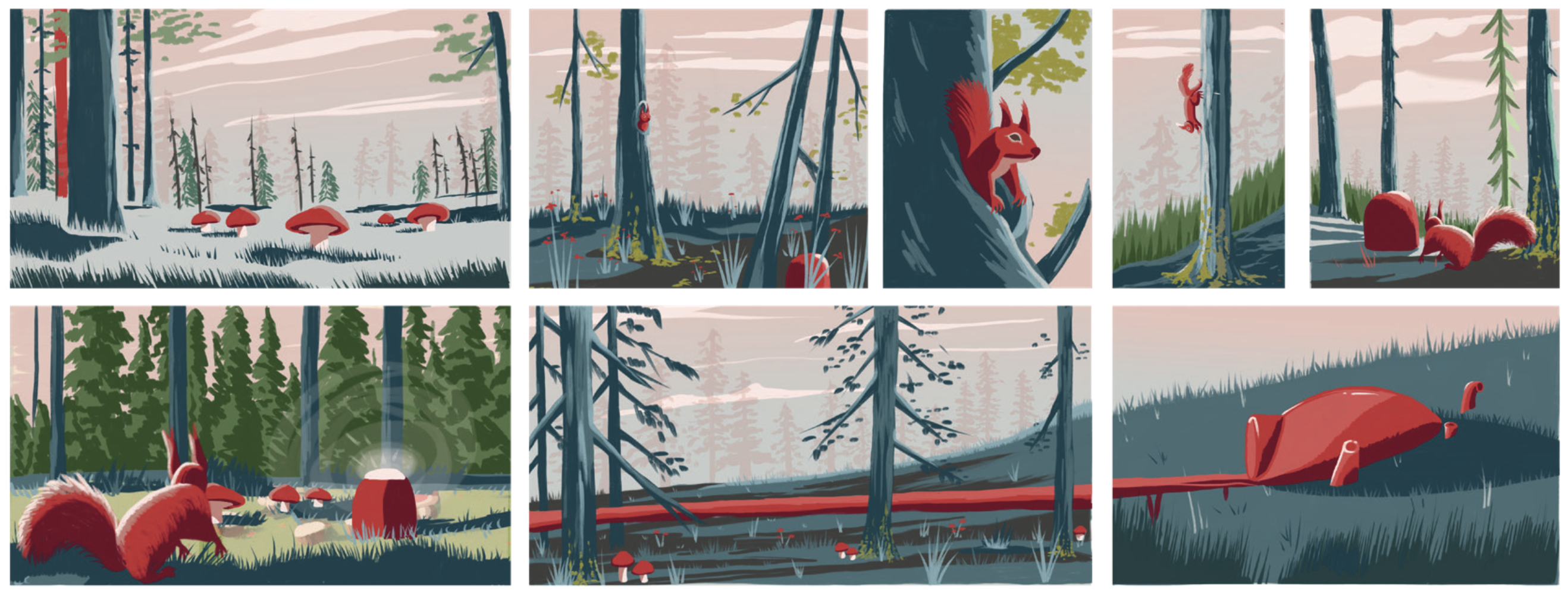 Mauro the Squirrel book illustration graphic design illustration storyboard