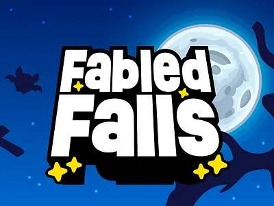 Fabled Falls Promotional Image branding graphic design illustration logo typography video game
