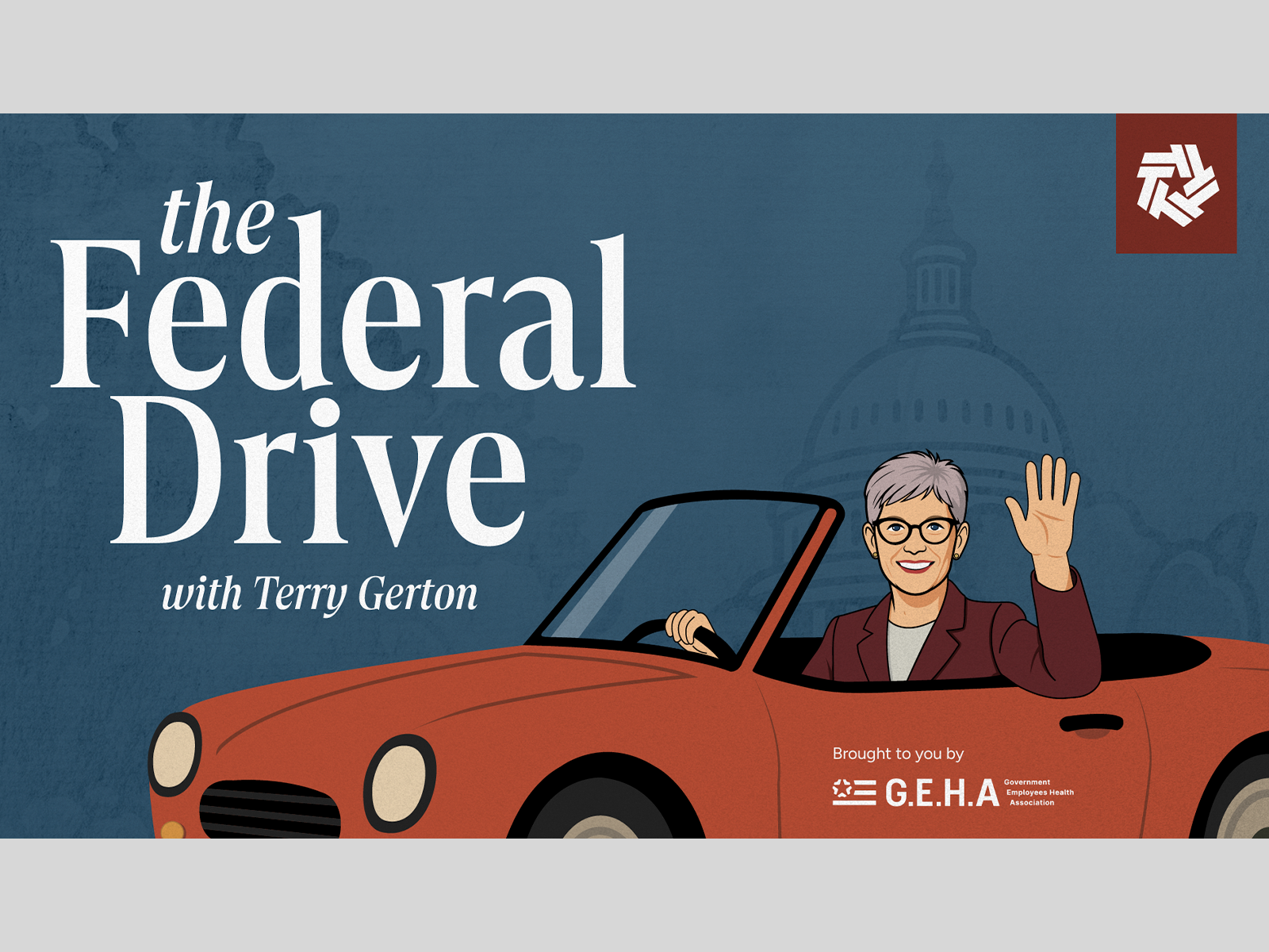 The Federal Drive Podcast graphic design illustration podcast