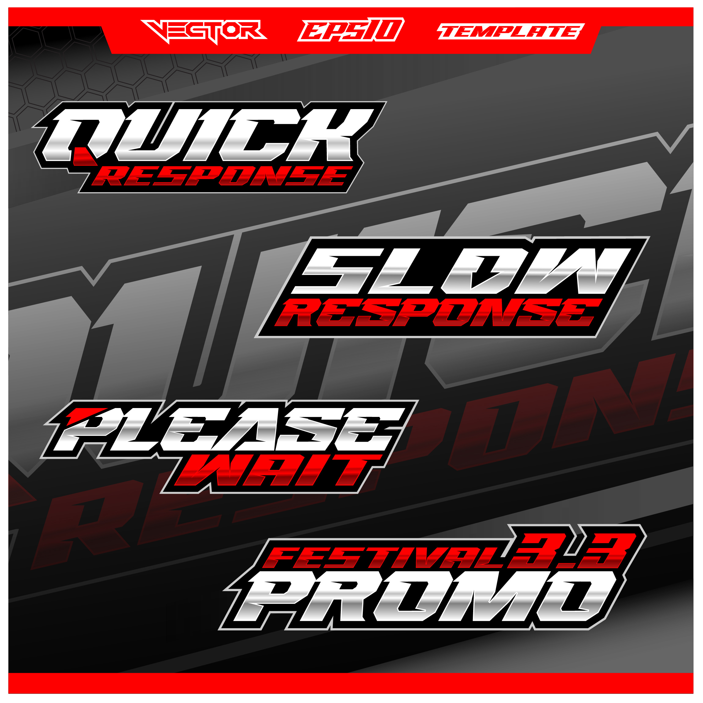 Example of Racing Number/Logo/Decals/Typographic