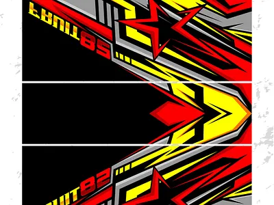Racing decals set branding car design logo racing wrap