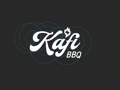 Kafi BBQ logo branding design hand lettered hand lettering illustration lettering logo logo design logos ui