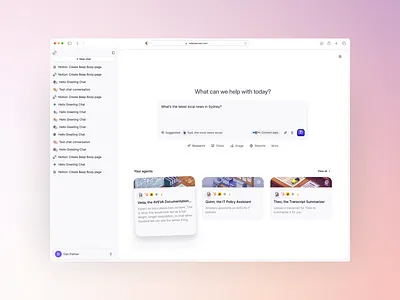 Chat homepage