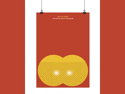 Out of Sight | Typographical Poster 1990s film graphics illustration minimal movie poster simple text typography