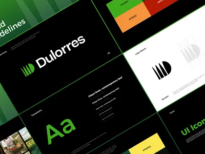 Dulorres -Brand system for a modern, technology-led agribusiness agri innovation agritech climate smart farm logo food security green tech precision agriculture smart farming sustainable development sustainable farming