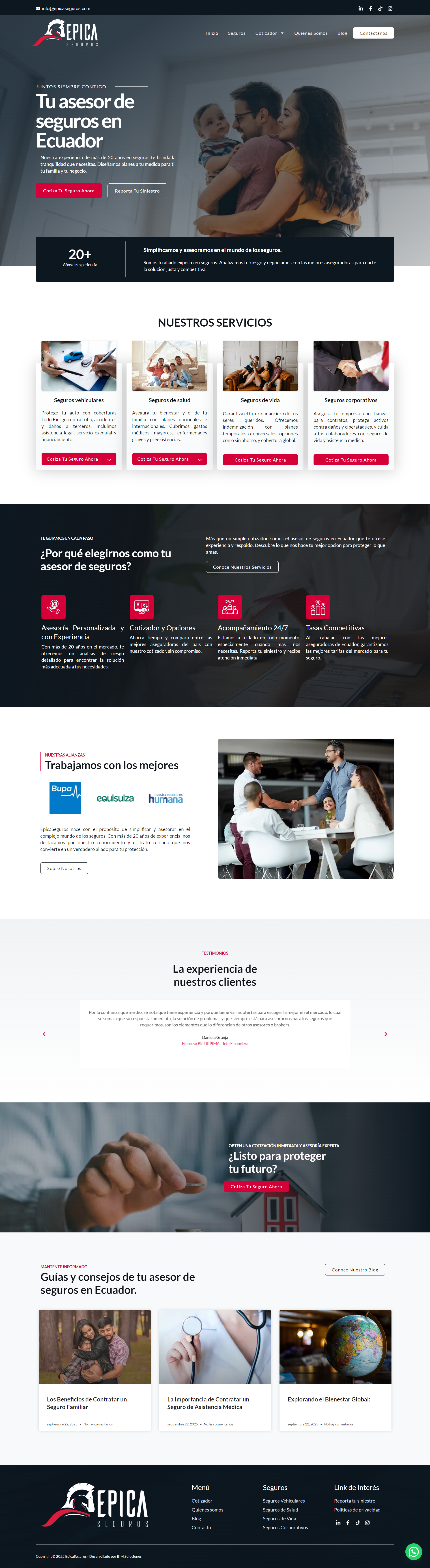 Insurance website - web design