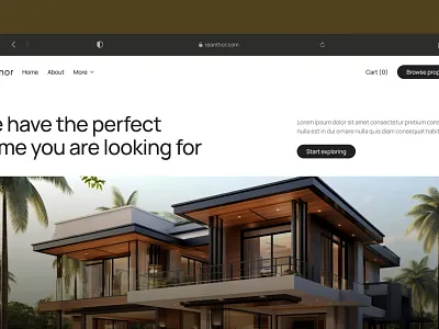 ReaNthor - Premium real estate e architecture landing page minimalist design property tech proptech real estate real estate marketing ui ux web design web development