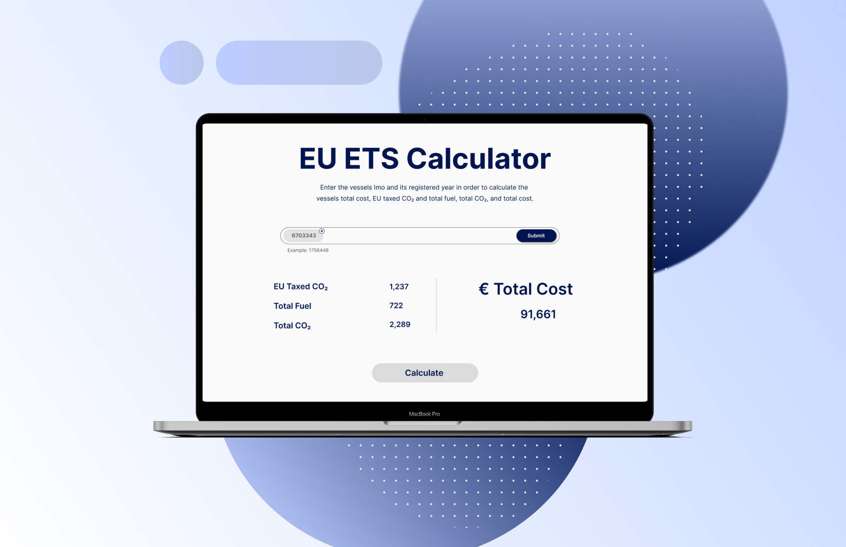 Total EU Cost Calculator calculator color eu graphic design ship surveyors ui