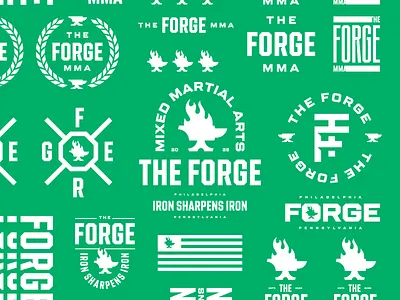 The Forge // Badge System & Assets apparel badge design branding design graphic design identity system logo vector
