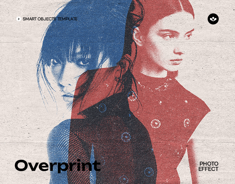 Overprint Photo Effect design effect graphic design overlay overprint photoshop print solasome template texture